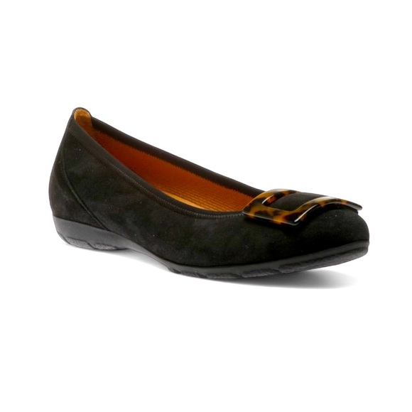 Black Tortoise Buckle Ballet Flat - Picture 1 of 5